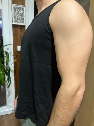 Camiseta Tirantes Hombre Negra Primark