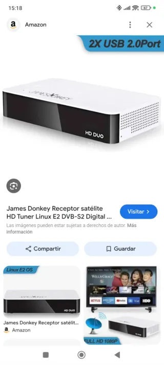 James Donkey HD Duo Receptor Satélite