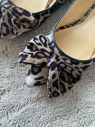 Bailarinas leopardo lazo talla 40
