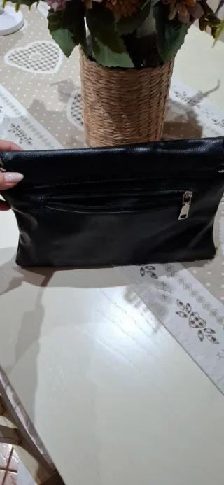 Borsa donna elegante nera con catena
