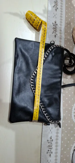 Borsa donna elegante nera con catena