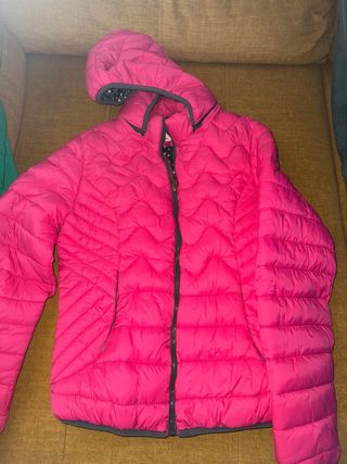 Anorak plumífero sintético fucsia