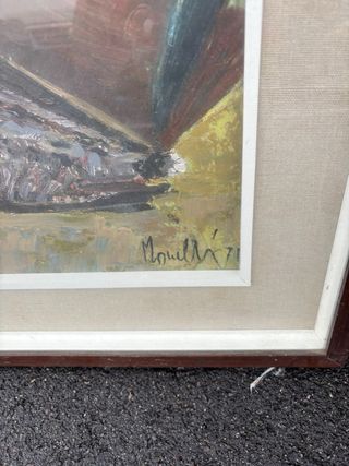 Quadro in legno con paesaggio