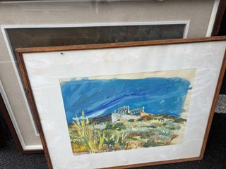 Quadro in legno con paesaggio