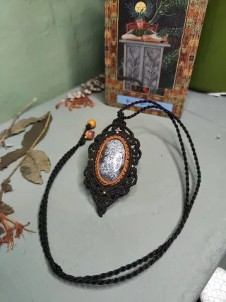 Collar Macramé Ágata Dendrítica