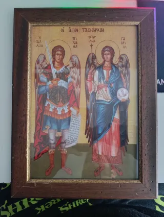 Cuadro Arcángeles Miguel y Gabriel