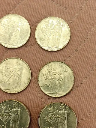 Lotto Monete 100 Lire Minerva