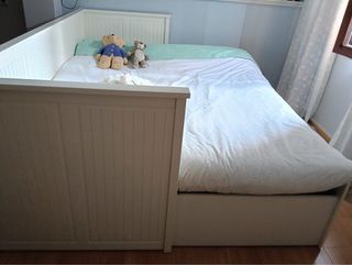 Cama Diván Ikea Blanca con Cajones