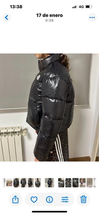 Abrigo Plumas Negro Nuevo