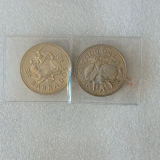Monete Barbados e Bahamas