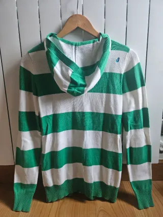 Chaqueta Volcom Rayas Verde y Blanca