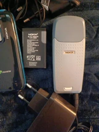 3 Móviles Nokia-Movistar con Baterías y Cargadores