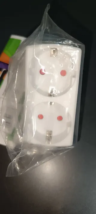 Ladron 2 enchufes blanco pack de 23 unidades