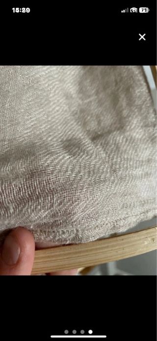 Lámpara colgante bambú y lino