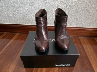 Botines Nero Giardini Marrones Tacón