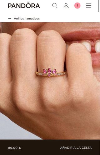 Anillo Pandora Disney Rapunzel Oro 14k