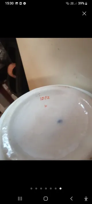 Brocca inglese antica in porcellana