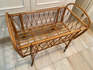 Cuna de bambú con ruedas epoca de los 90