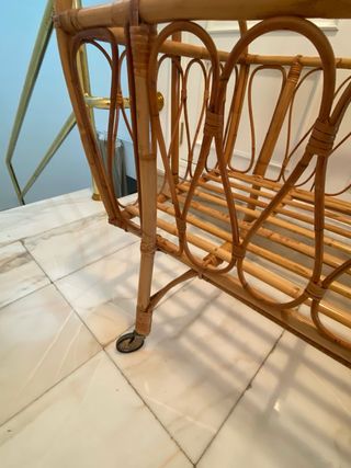 Cuna de bambú con ruedas epoca de los 90