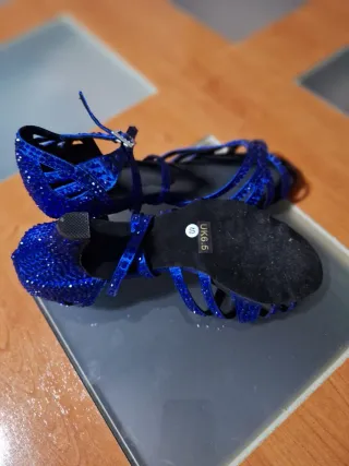 Zapatos Baile Mujer T40 Azul