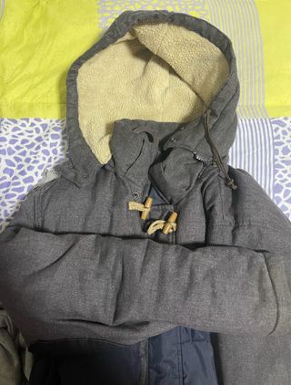 Casaco de Inverno Bershka Azul e Cinza