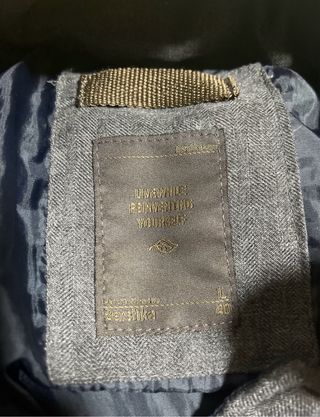 Casaco de Inverno Bershka Azul e Cinza