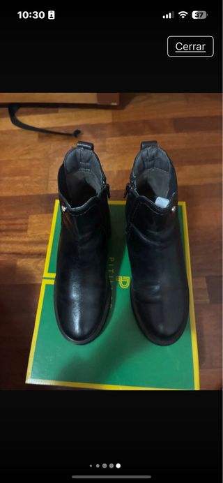 Botines Pitillos Talla 37 Negros