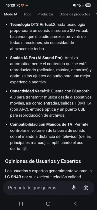 Barra de Sonido LG 420W DTS Virtual X 4.1