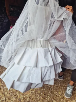 Cancán blanco para niña.