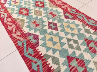 Tappeto Kilim afgano 198x63 cm lana