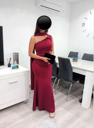 Vestido de fiesta color vino,esta impecable