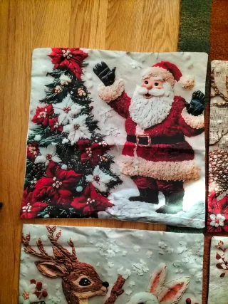 Fundas Cojines Navideños Santa Reno Muñeco Nieve