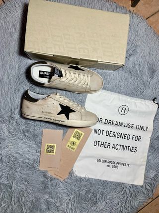 Golden Goose Superstar Beige/Nero Tg.