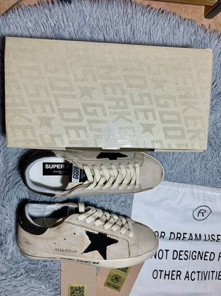 Golden Goose Superstar Beige/Nero Tg.