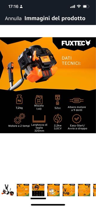 Decespugliatore con tracolla