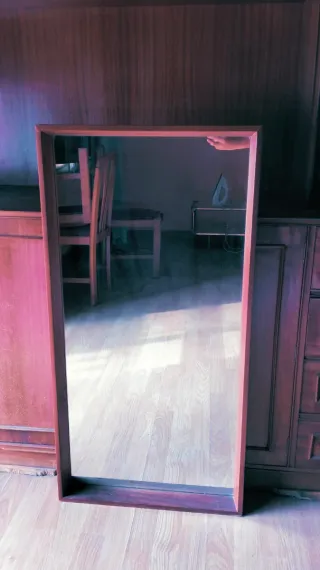 Espejo de madera y cristal