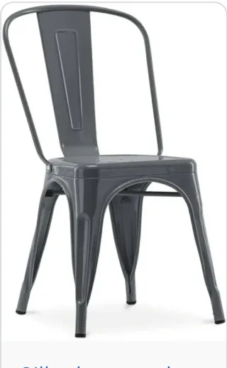 Silla estilo Tolix gris