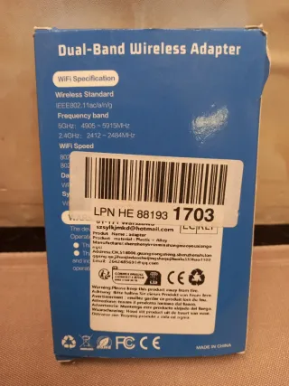 Adattatore USB Dual Band WiFi 5 AC1300