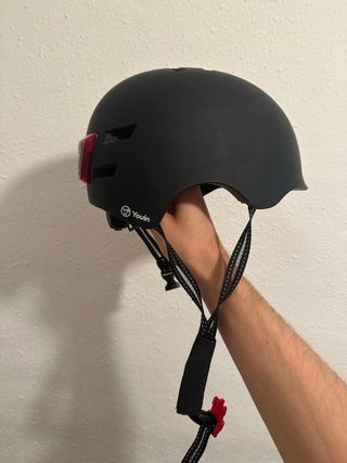 Casco Youin Negro con LED Talla M