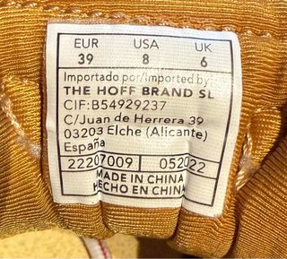 Zapatillas Hoff Tanzania Mujer Talla 39