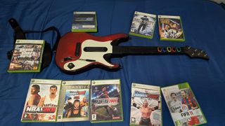 Xbox 360 Juegos + Guitarra Guitar Hero