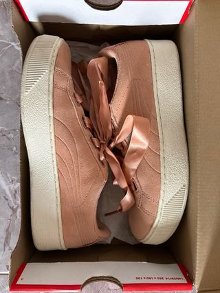 Zapatillas Puma Plataforma Rosa/Beige