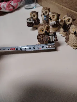 Conjunto 7 Búhos Decorativos Resina