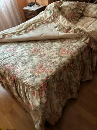 Colcha floral cama 135 cm
