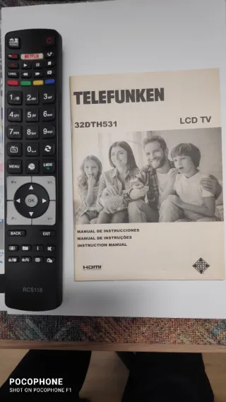 Televisor Telefunken modelo  : 32DTH531 Negro