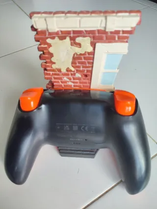 Comando PS5 Customizado Laranja e Preto