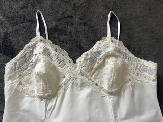 Camisón vintage de seda blanco