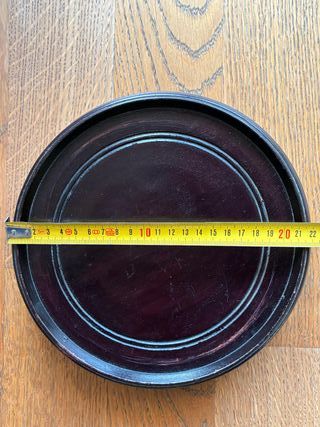 Base rotonda in legno tornito con piedini