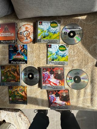 PS1 lote juegos, 2 mandos y 2 pistolas originales.