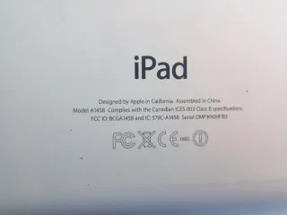 iPad 4ta Gen A1458 Negro